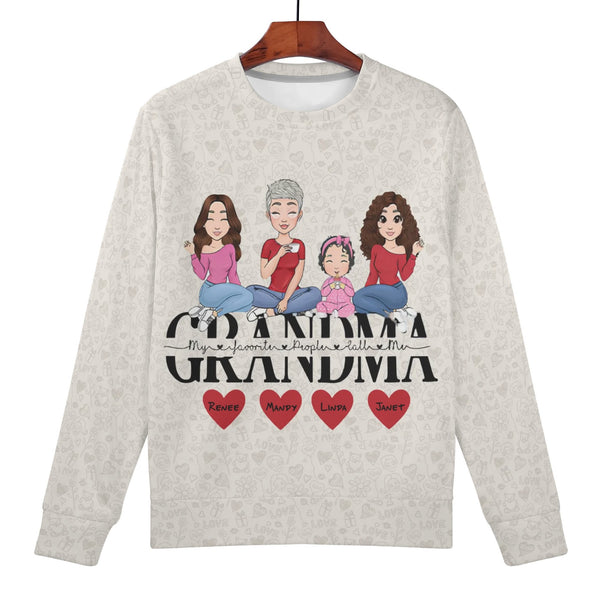 Womens All Over Print Sweater